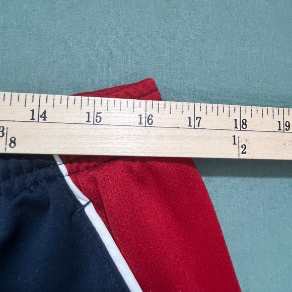 Nike Shorts Mens XL Blue Red Drawstring Pull On Athleisure Swoosh Activewear‎ - Picture 9 of 10